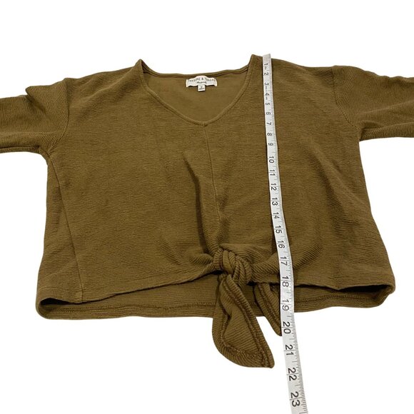 Madewell Texture & Thread Long Sleeve Tie-Front Top Size M - Picture 8 of 8